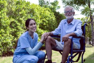 one of our caretakers who provide comprehensive home care for veterans in Houston TX